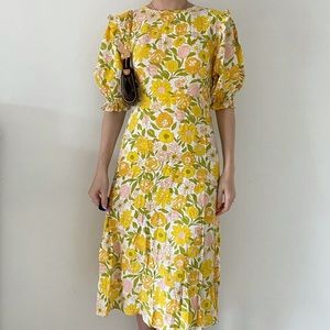 NWOT Faithfull The Brand jean Marie midi dress